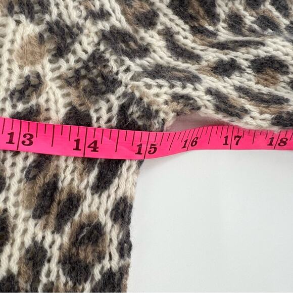 Skull Cashmere Zan leopard print cashmere sweater sz XS - Picture 5 of 7